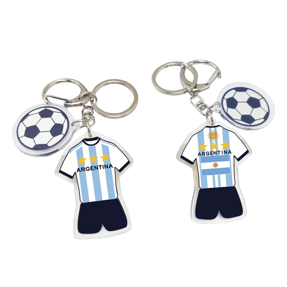 2026 FIFA World Cup Soccer - themed Keychain - A Pride - filled Accessory for the World Cup, Ideal Gift and Souvenir for Football Fans (2 - piece Set)