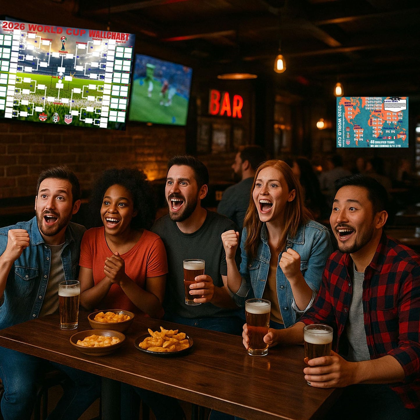 2026 World Cup: Dual - Function A2 - Sized Poster - Schedule & 48 - Team Final Round Collection Showcase