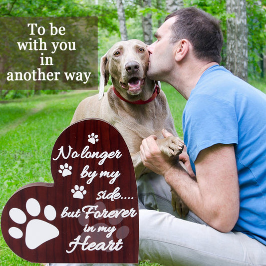 View larger image Add to Compare Share SOPEWOD Sympathy Condolence Gifts: Heart-Shaped Wooden Plaque for Pet Loss Remembrance