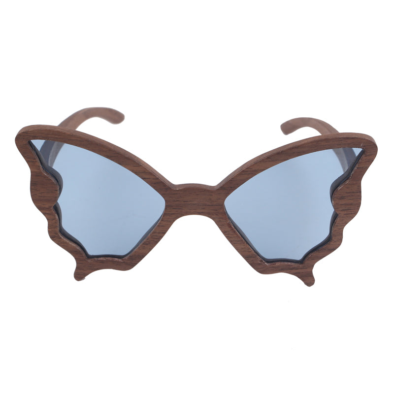 SOPEWOD Hot Sale Retro Style Custom OEM Walnut Black Sandal Wood Polarized Wood Sunglasses