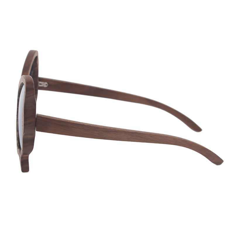 SOPEWOD Hot Sale Retro Style Custom OEM Walnut Black Sandal Wood Polarized Wood Sunglasses