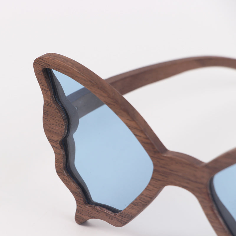SOPEWOD Hot Sale Retro Style Custom OEM Walnut Black Sandal Wood Polarized Wood Sunglasses