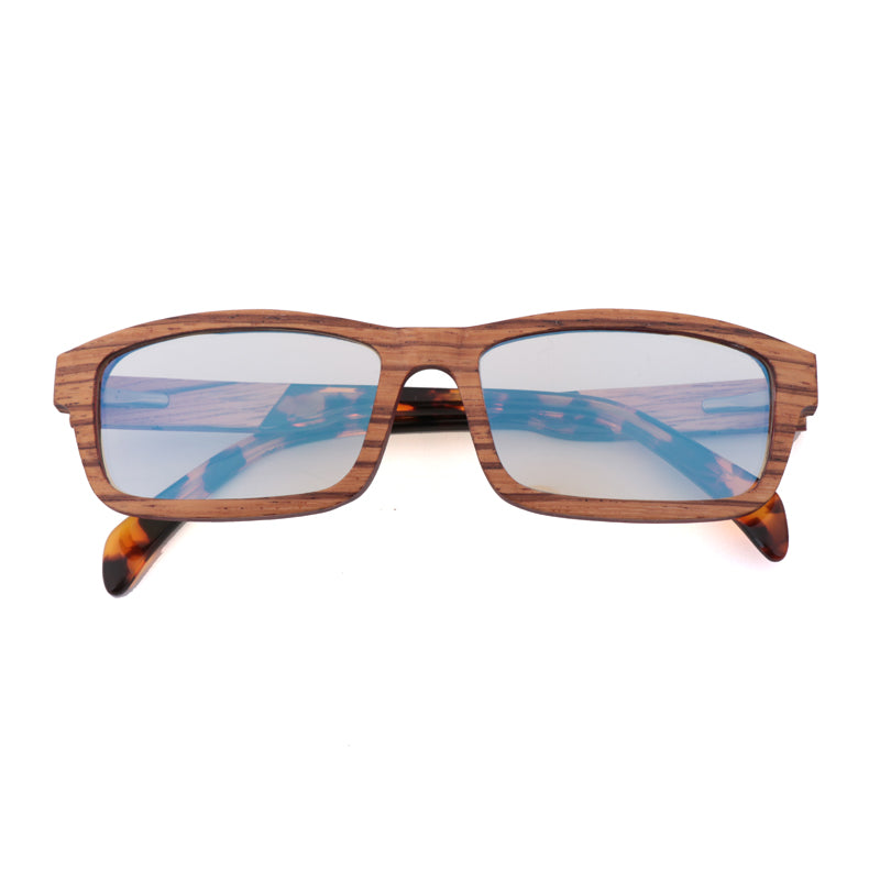 SOPEWOD Factory Men Women Outdoor Activities Zebra Wooden Metal Frame Sunglasses