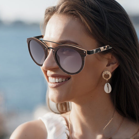 SOPEWOD Wood Sunglasses with Dark Polarized Lenses for Men and Women