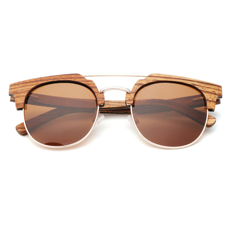 SOPEWOD Wood Sunglasses with Dark Polarized Lenses for Men and Women