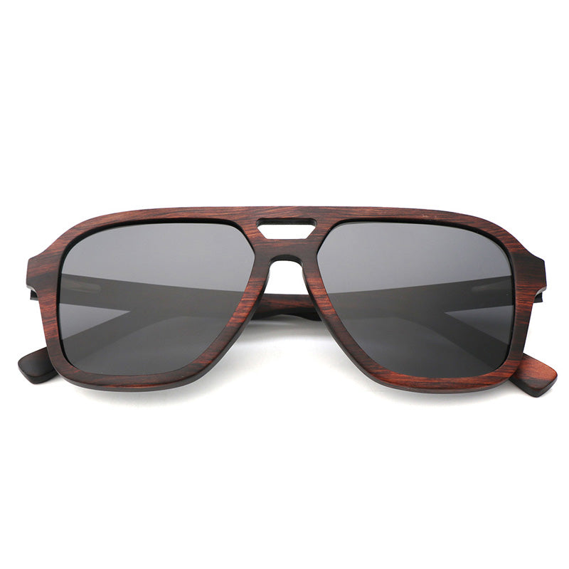 SOPEWOD Wood Sunglasses with Dark Polarized Lenses for Men and Women