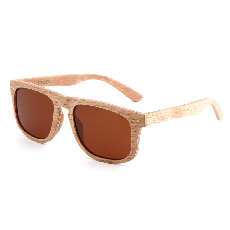 SOPEWOD Wood Sunglasses with Dark Polarized Lenses for Men and Women
