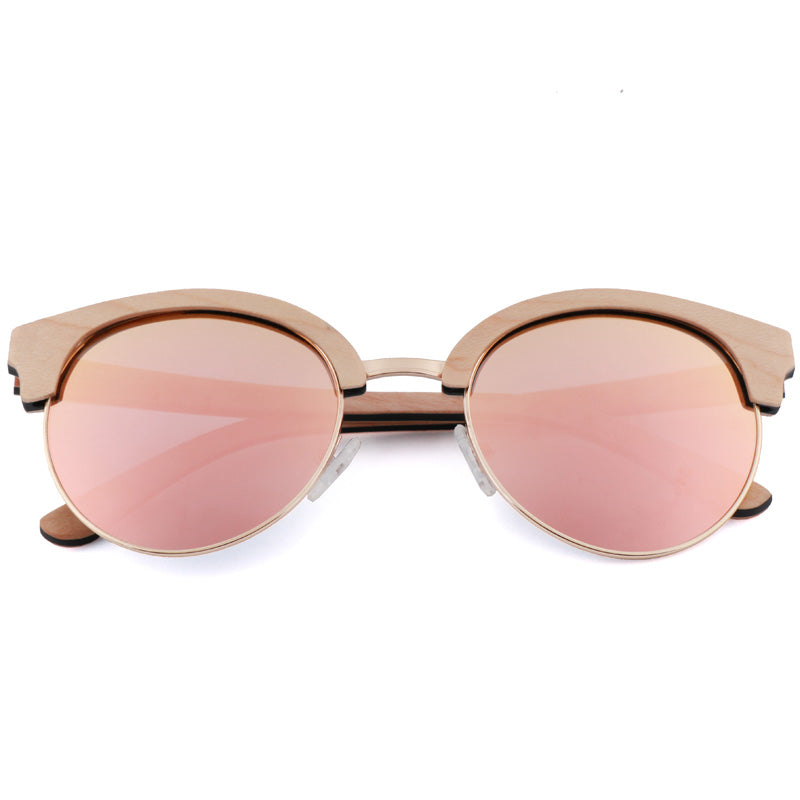 SOPEWOD Wood Sunglasses with Dark Polarized Lenses for Men and Women