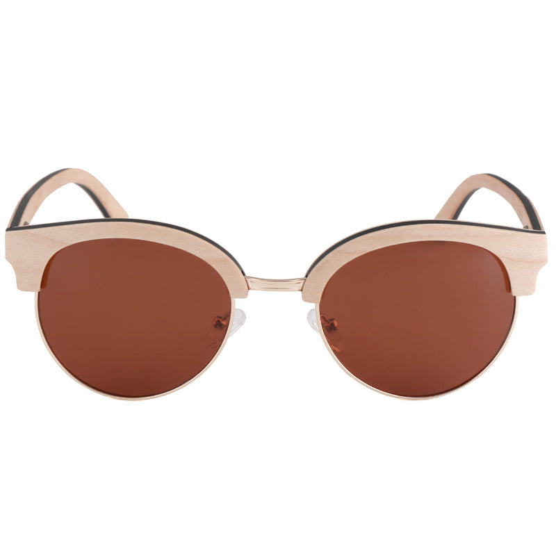 SOPEWOD Wood Sunglasses with Dark Polarized Lenses for Men and Women