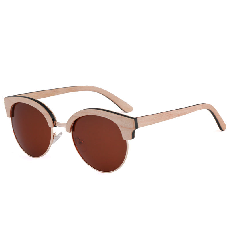 SOPEWOD Wood Sunglasses with Dark Polarized Lenses for Men and Women