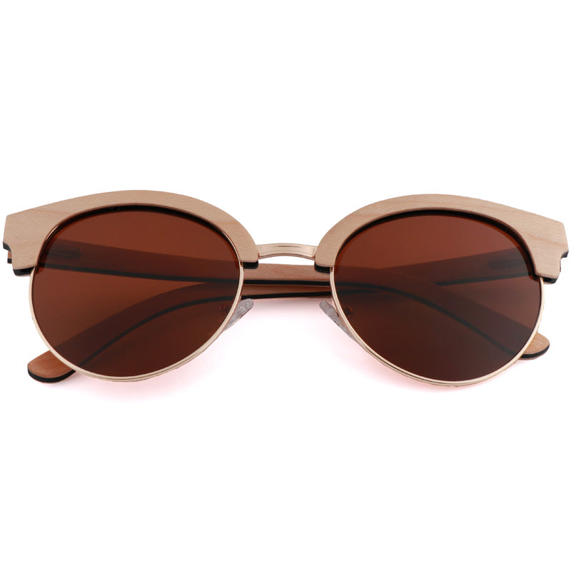 SOPEWOD Wood Sunglasses with Dark Polarized Lenses for Men and Women