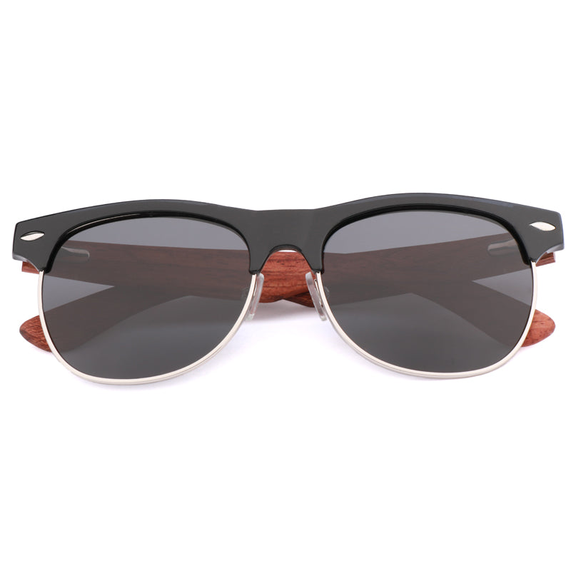 SOPEWOD Wood Sunglasses with Dark Polarized Lenses for Men and Women