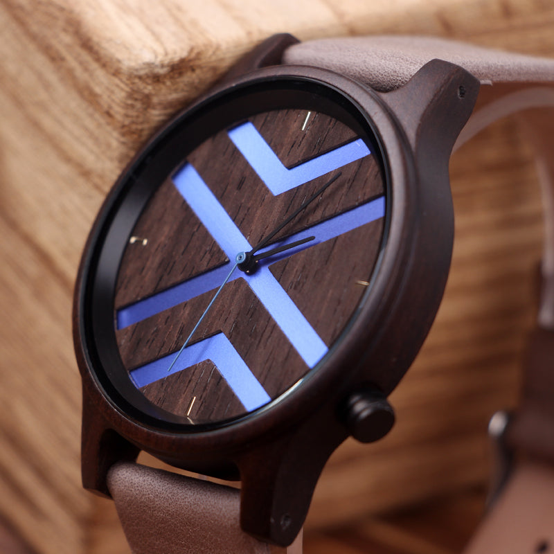 SOPEWOD custom private label sandalwood walnut teak wooden watches,ebony wood engraved watch