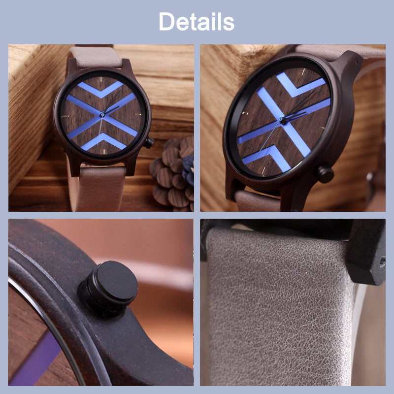 SOPEWOD custom private label sandalwood walnut teak wooden watches,ebony wood engraved watch
