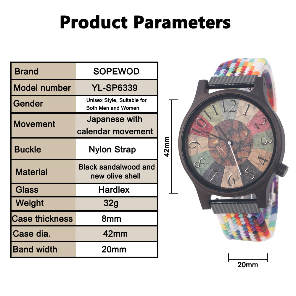 SOPEWOD Fashion Style OEM/ODM Japanese MIYOTA Natural Wooden Watches for men women