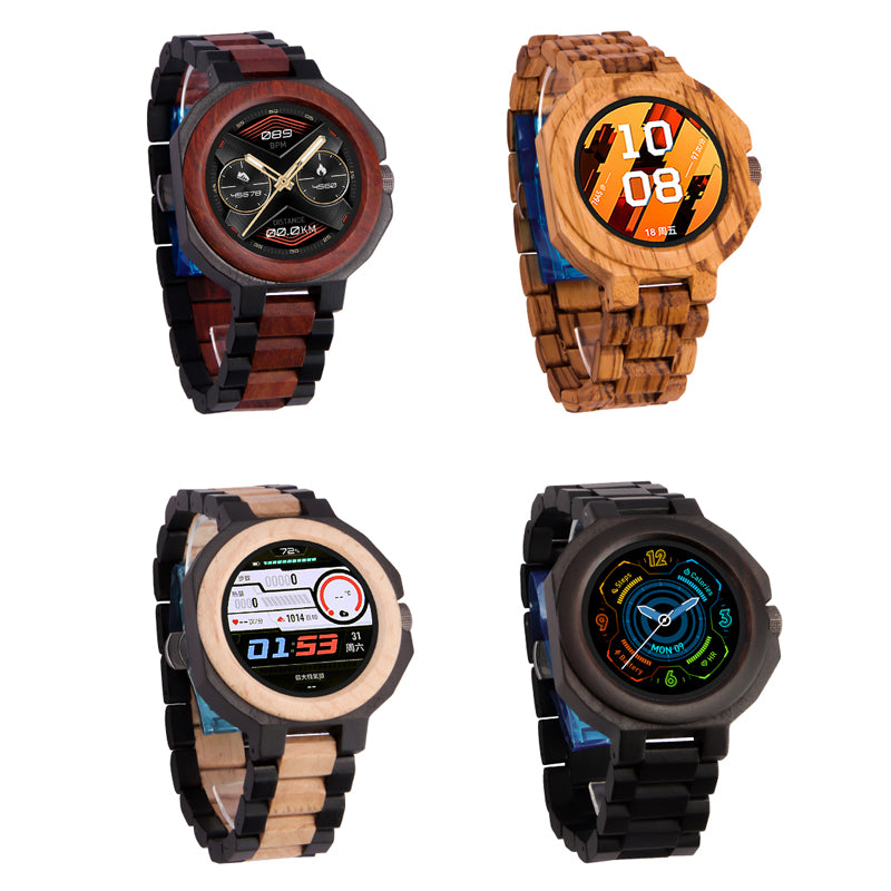 SOPEWOD fashion smart zebra wood ebony watch