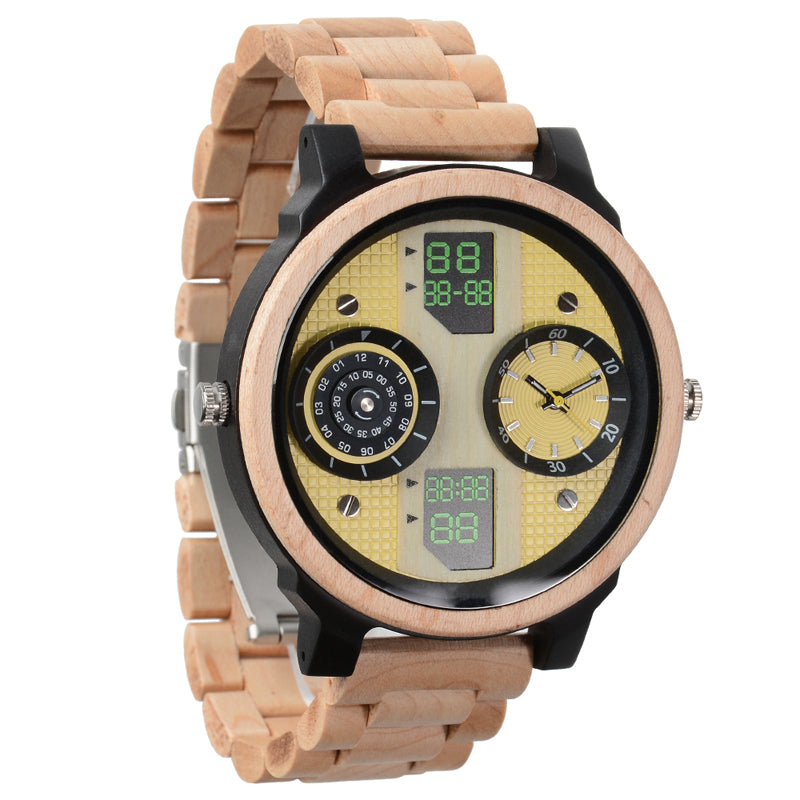 SOPEWOD fashion smart zebra wood ebony watch