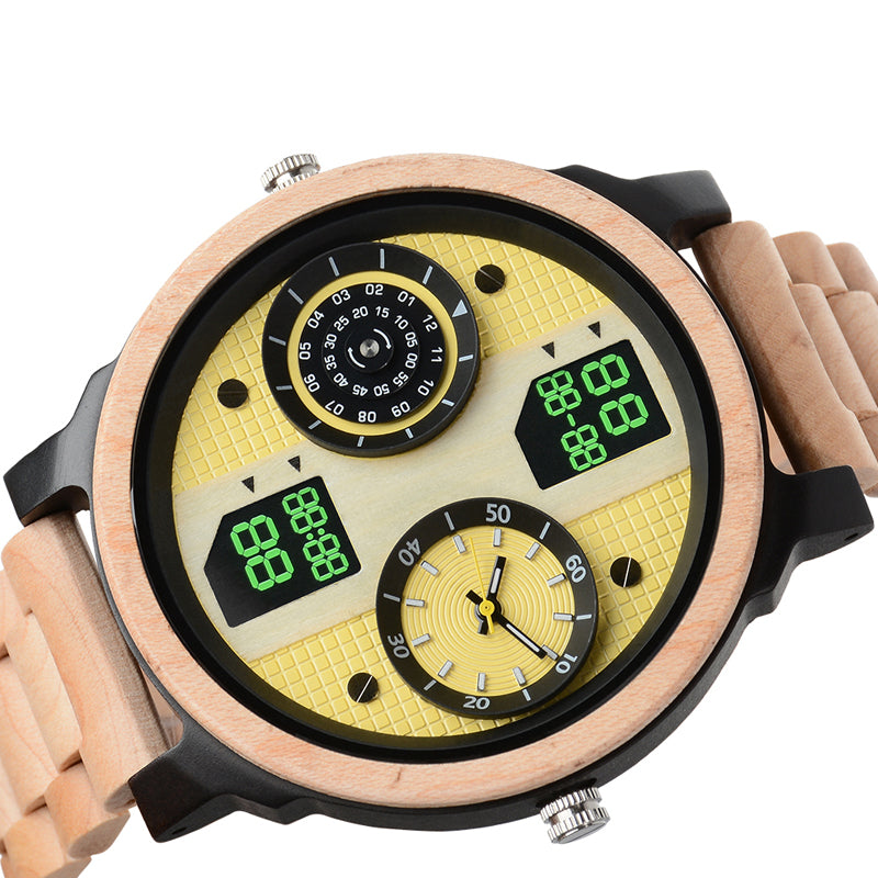 SOPEWOD fashion smart zebra wood ebony watch