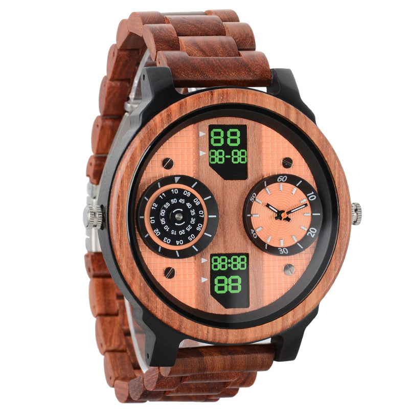SOPEWOD fashion smart zebra wood ebony watch