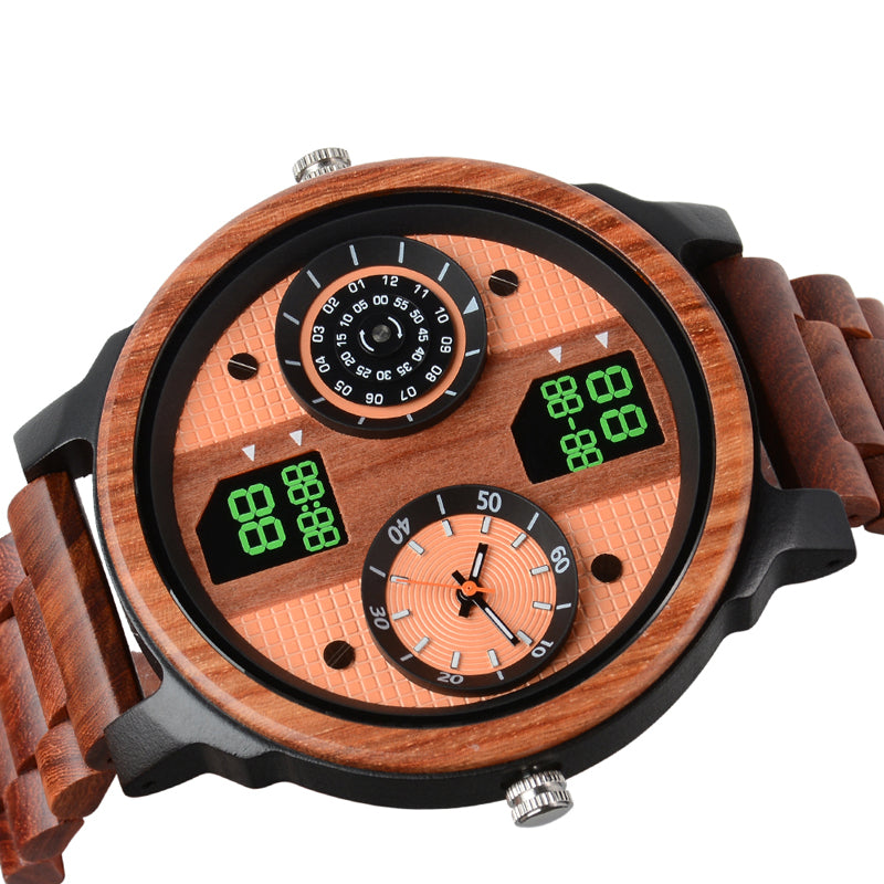 SOPEWOD fashion smart zebra wood ebony watch