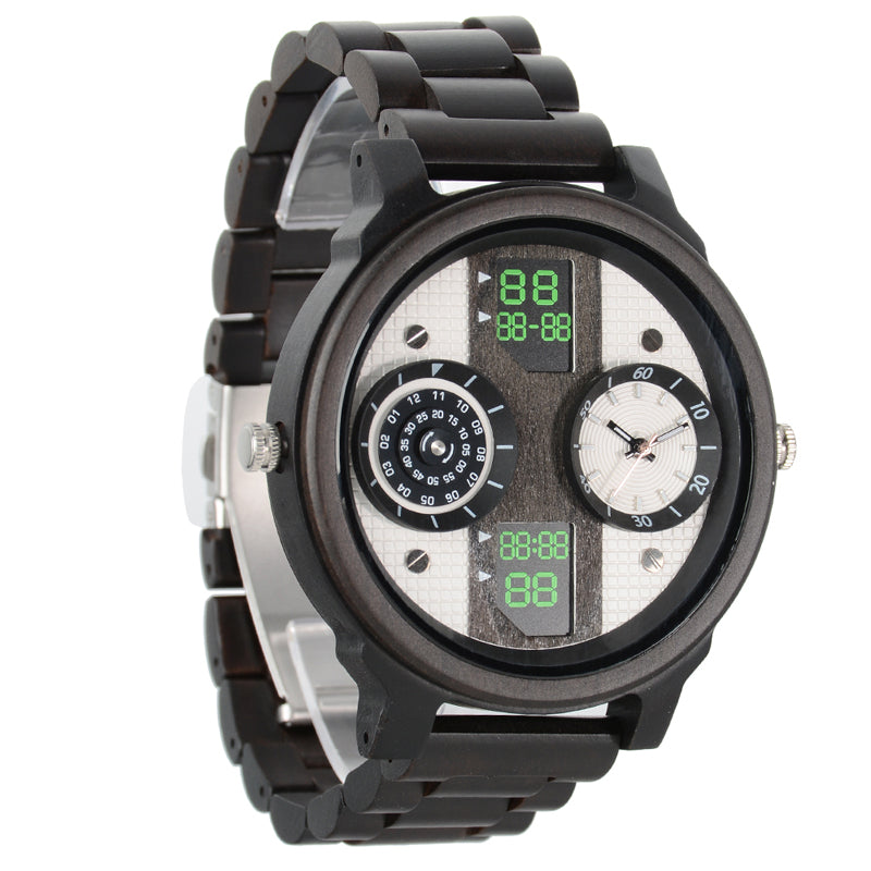 SOPEWOD fashion smart zebra wood ebony watch