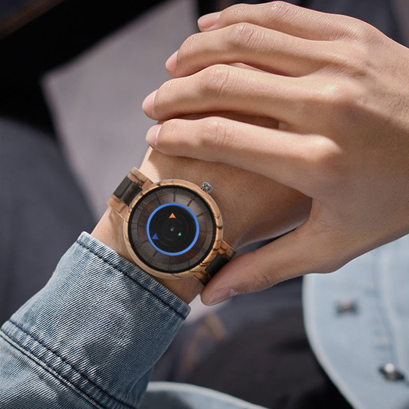 SOPEWOD fashion smart zebra wood ebony watch