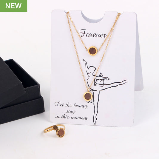 SOPEWOD Luxurious Jewelry Set with Exquisite Necklace, Bracelet, and Ring for a Timeless Elegance