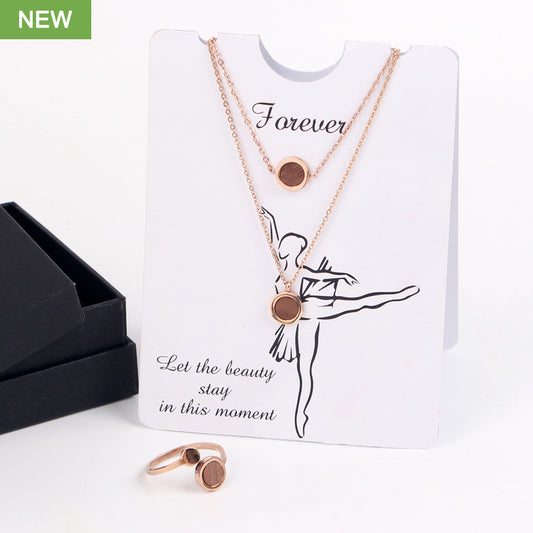 SOPEWOD Fashionista's Dream Jewelry Set with Statement Necklace, Stylish Bracelet, and Trendy Ring