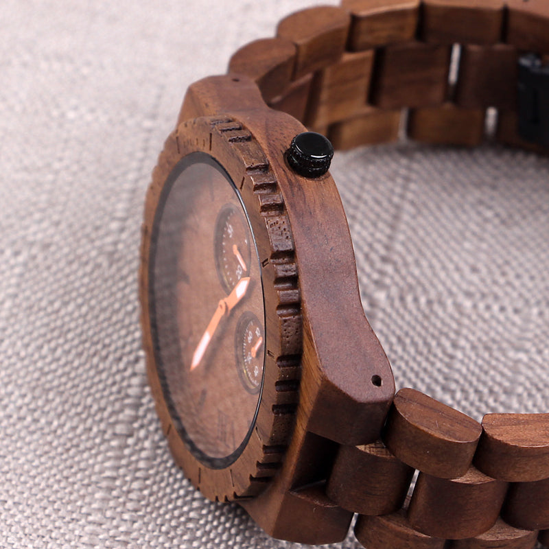 SOPEWOD Wooden Watch for Men -Handcrafted from 100% Natural Sandalwood with Quartz Movement