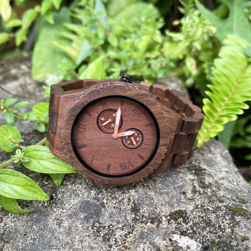 SOPEWOD Wooden Watch for Men -Handcrafted from 100% Natural Sandalwood with Quartz Movement