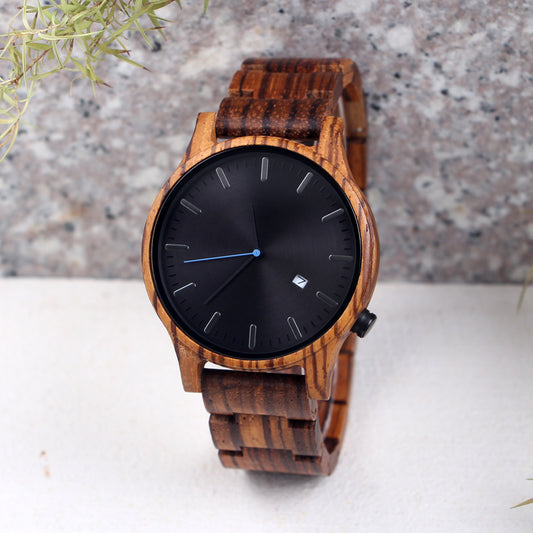 SOPEWOD Wood Watch for Men,Mens Wooden Watch, Handmade Lightweight Minimalist Wooden Watches Men,Natural Handmade
