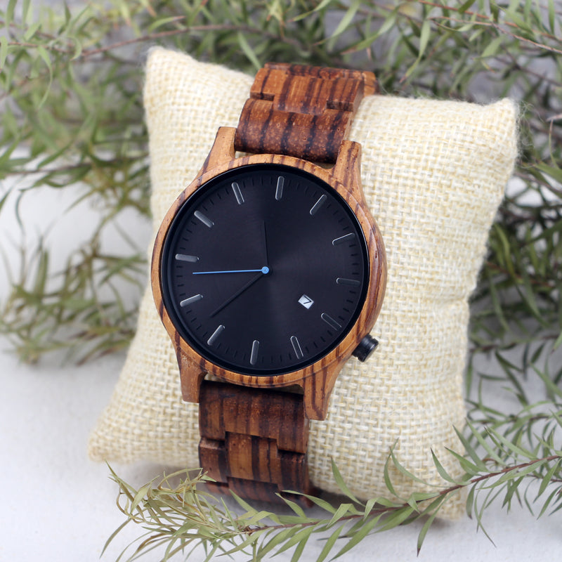 SOPEWOD Wood Watch for Men,Mens Wooden Watch, Handmade Lightweight Minimalist Wooden Watches Men,Natural Handmade