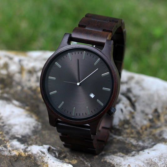 SOPEWOD quality luxury factory watch wholesale waterproof watches with Japan movement handcrafted mens black wooden watch