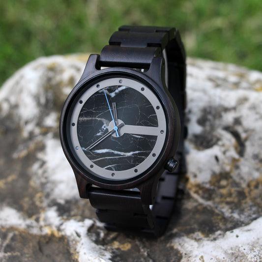 SOPEWOD New Arrival Marble Custom Wood Watch Men Top Brand Quartz Wooden Wrist Watches 2022 Luxury Watches Male