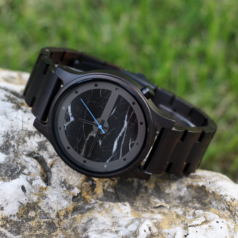 SOPEWOD New Arrival Marble Custom Wood Watch Men Top Brand Quartz Wooden Wrist Watches 2022 Luxury Watches Male