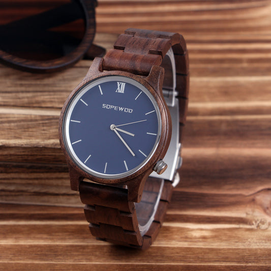 SOPEWOD Wholesale Elegant Design Men Watch Lightweight Wooden Watch Unique Watch Normal Men With Custom Logo