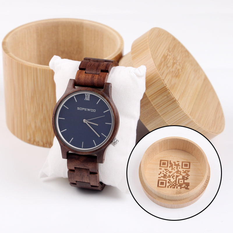 SOPEWOD Wholesale Elegant Design Men Watch Lightweight Wooden Watch Unique Watch Normal Men With Custom Logo