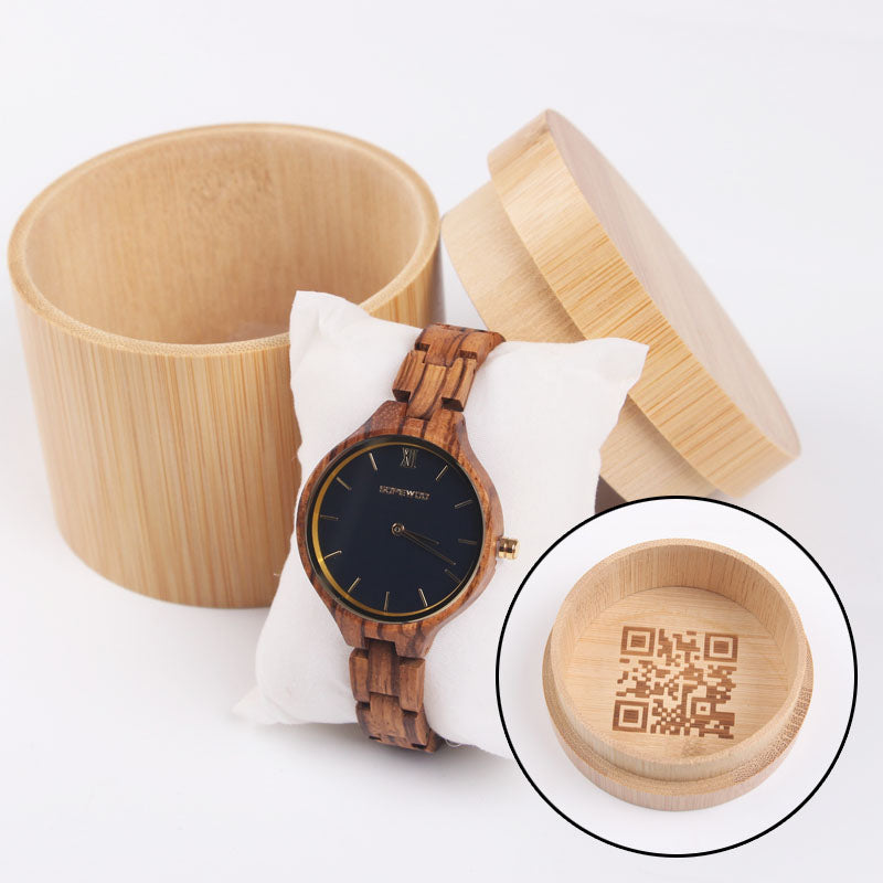 SOPEWOD Wood Watches for Women, Wooden Handmade Watch with Lightweight Adjustable Wood Band