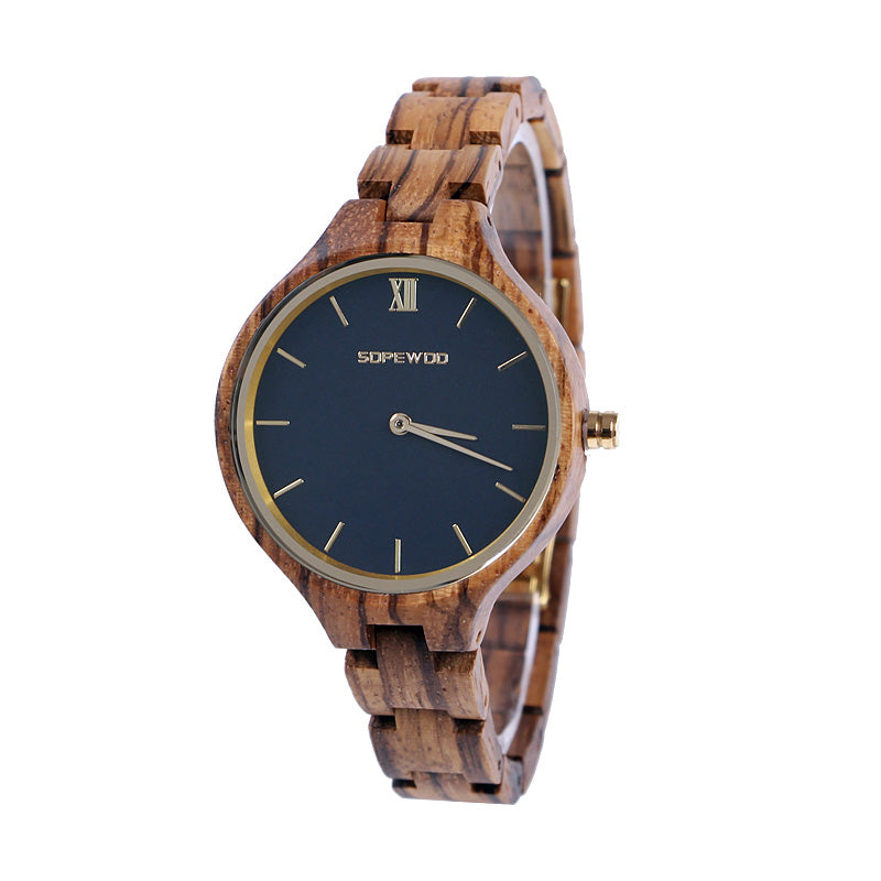 SOPEWOD Wood Watches for Women, Wooden Handmade Watch with Lightweight Adjustable Wood Band