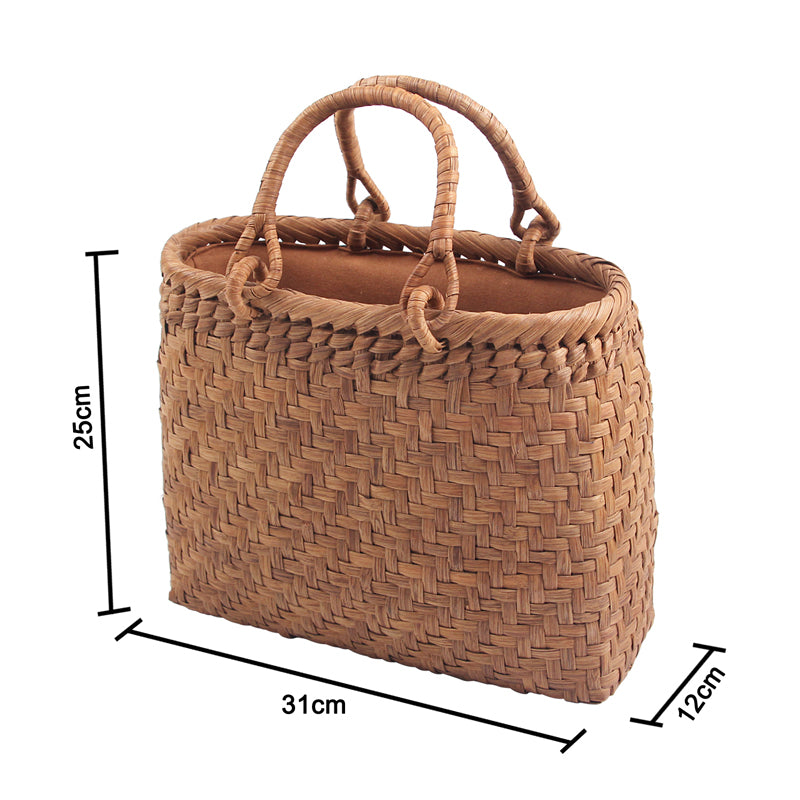 SOPEWOD Fashion Bamboo Handbag Handmade Weave Leisure bag for Womens