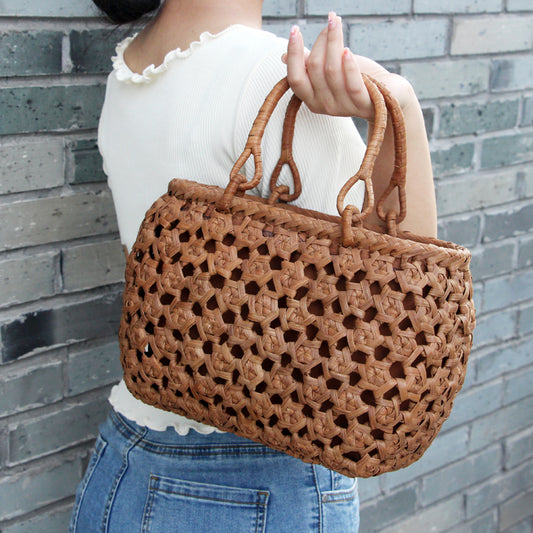 SOPEWOD Trend Handmade Weave Leisure Bamboo Bag bag for Womens