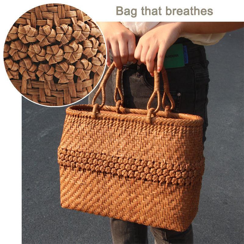 SOPEWOD Trend Handmade Weave Leisure Bamboo Bag bag for Womens