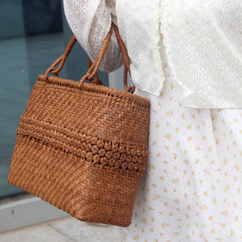 SOPEWOD Trend Handmade Weave Leisure Bamboo Bag bag for Womens