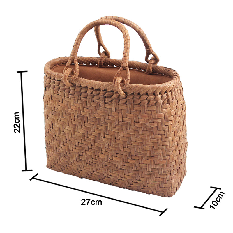 SOPEWOD Fashion Bamboo Handbag Handmade Weave Leisure bag for Womens