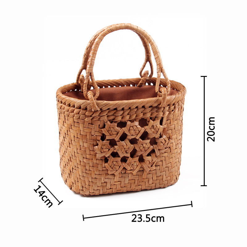 SOPEWOD trend grapevine bamboo pure small handmade woven bag for Womens