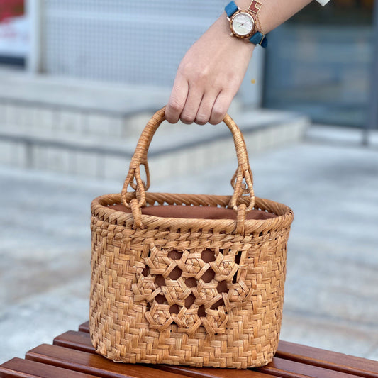 SOPEWOD trend grapevine bamboo pure small handmade woven bag for Womens