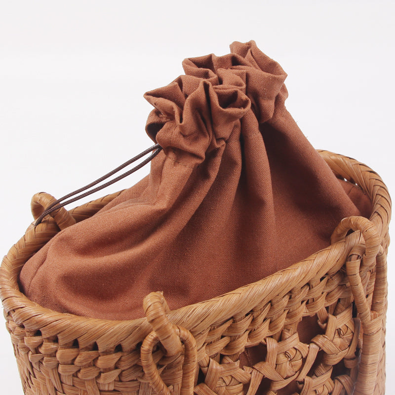 SOPEWOD trend grapevine bamboo pure small handmade woven bag for Womens