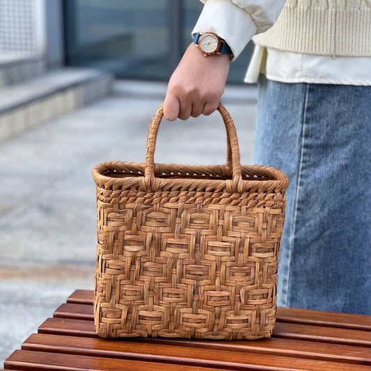 SOPEWOD trend grapevine bamboo pure small handmade woven bag for Womens