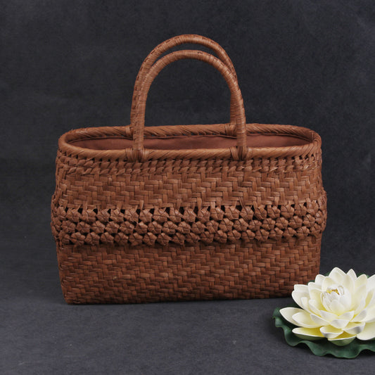 SOPEWOD trend grapevine bamboo pure small big handmade woven bag for women