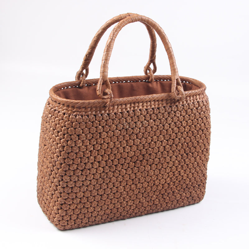 SOPEWOD Mountain Grape Wrapping Basket Wrapping Persimmon Color Dyed Japanese Style Wrapping Decoration Women's Luxury Handbag